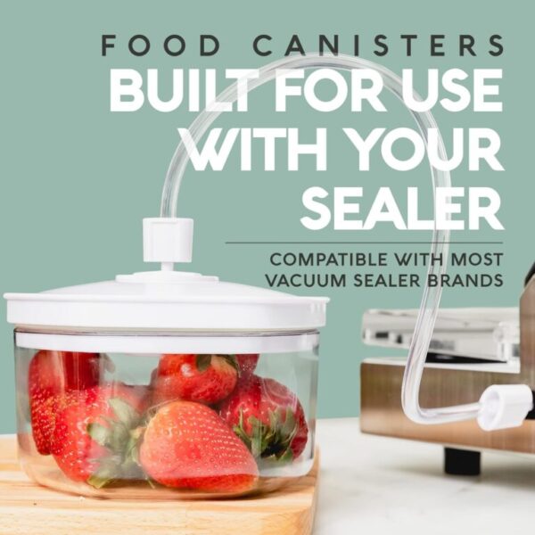 BPA-Free 3-Piece Vacuum Food Container Set with Accessory Hose – Ideal for Home Kitchen - Image 3