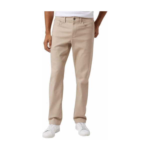 Men’s Comfort Stretch Knit Denim 5-Pocket Pants: Mid-Weight - Image 2
