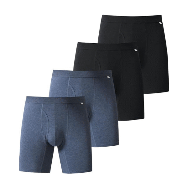 Bamboo Viscose Men’s Long Boxer Briefs – Soft, Breathable Underwear Pack
